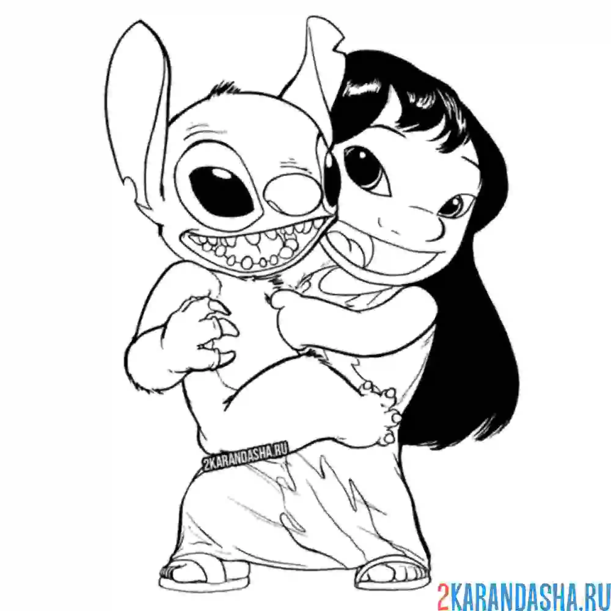 Раскраски Lilo Stitch