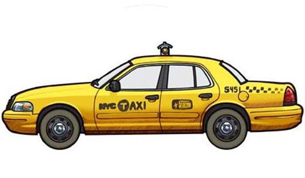 Раскраска НьюЙоркскиеtaxi