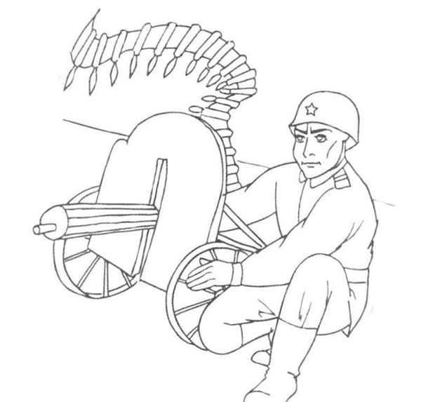 Рисунок о войне раскраска
