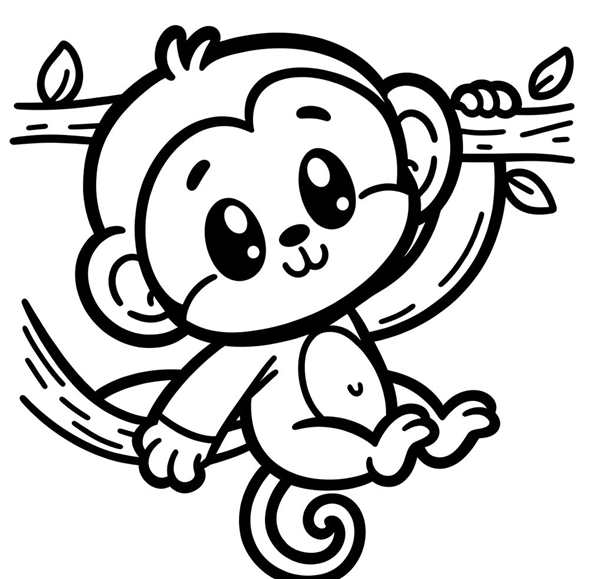 {Monkey outline}