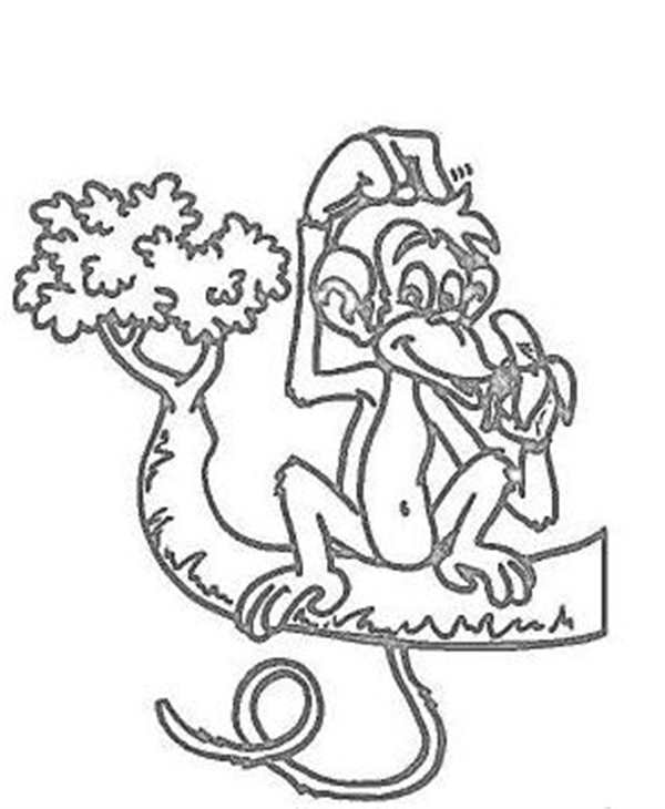 {Monkey outline}