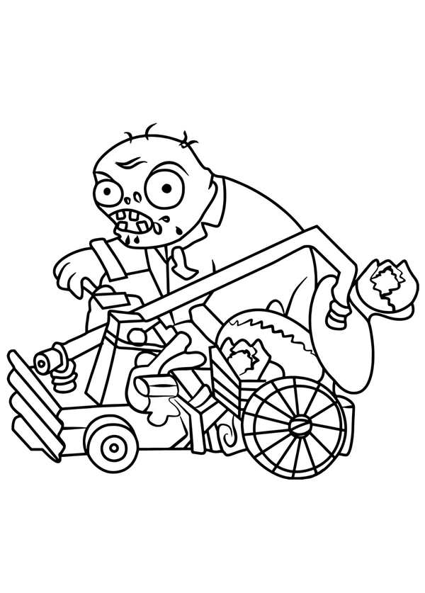 Plants vs Zombies раскраска зомби 2