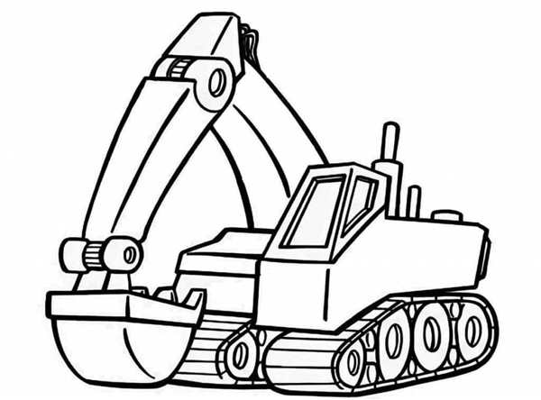 Раскраска трактор погрузчик. JCB
