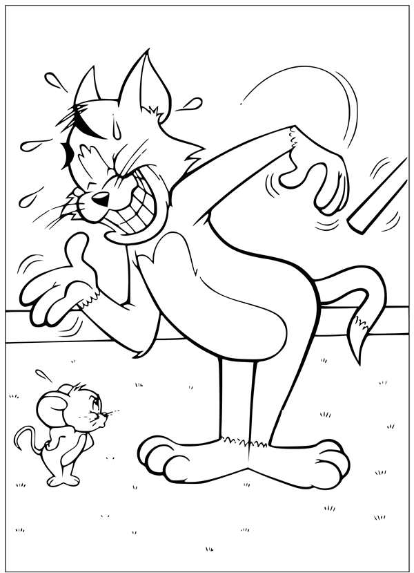 Раскраска для детей Disney Tom Jerry
