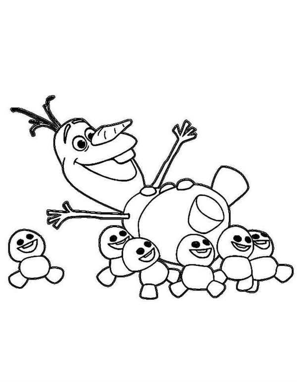 Раскраска Олафа для Пасхи