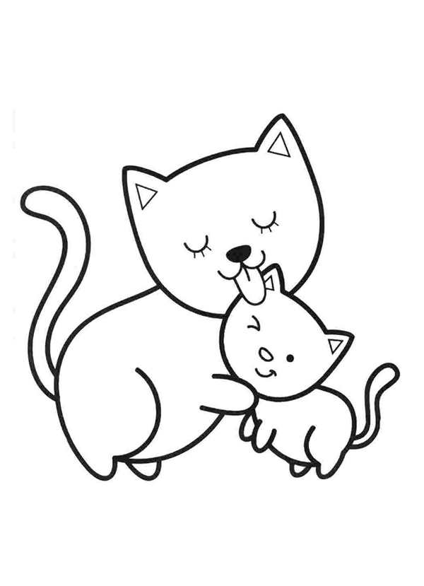 Раскраска. Котики