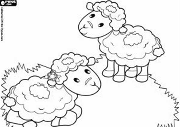 Овца раскраска для детей