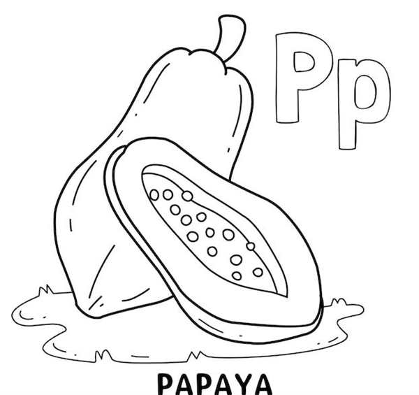 Папайя раскраска для детей