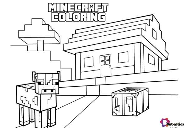 Раскраска Паука из Minecraft Веселое Искусство для Детей