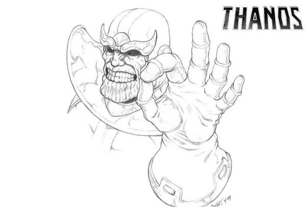 Раскраски Marvel Танос