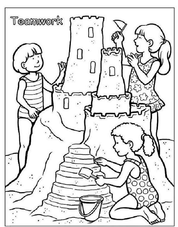 Make a Sandcastle раскраска