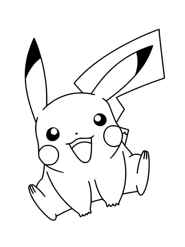 Раскраска Pokemon Пикачу