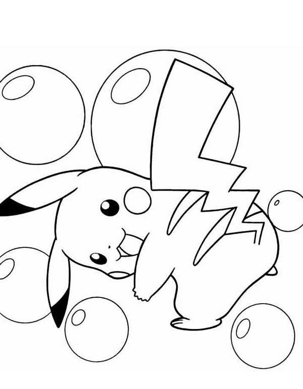 Раскраска Pokemon Пикачу