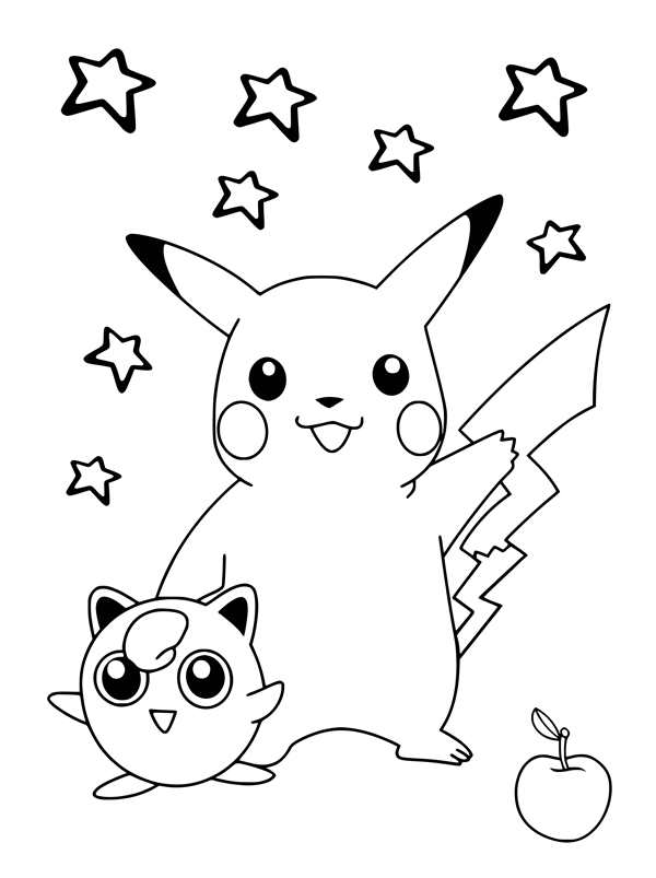 Раскраска Pokemon Пикачу