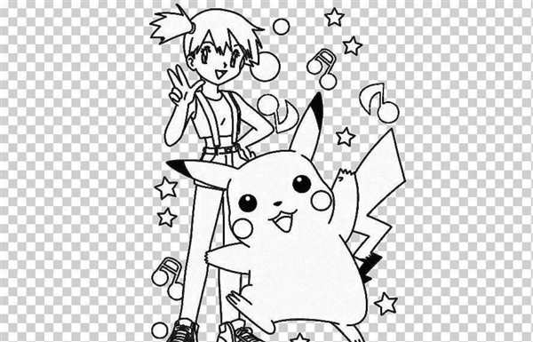 Раскраска Пикачу Волшебное Pikachu