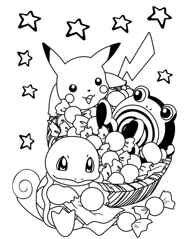 Раскраска Пикачу Волшебное Pikachu