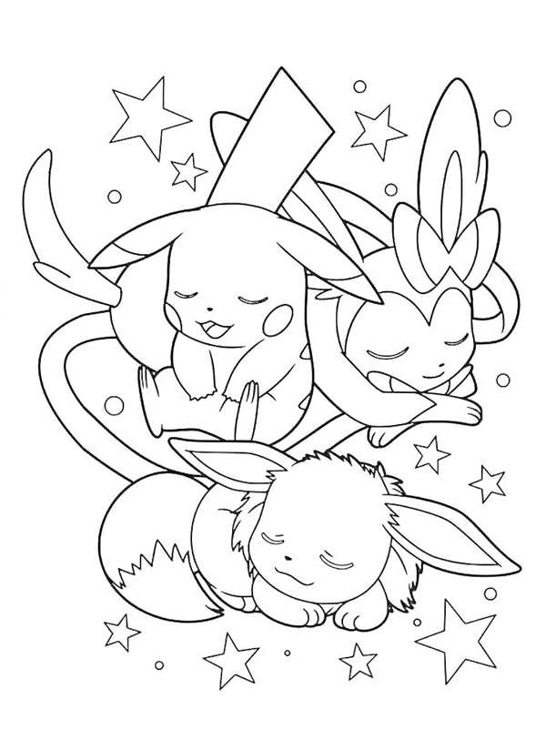 Раскраска Пикачу Волшебное Pikachu
