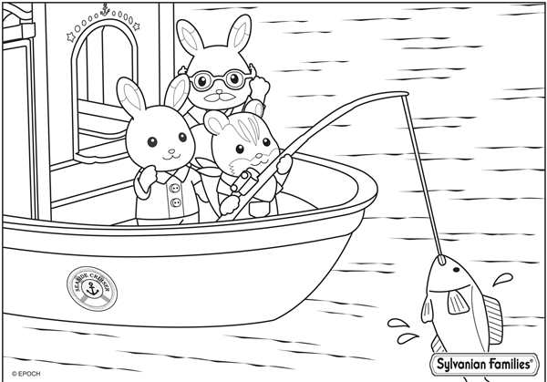 Раскраска Пикник для Sylvanian Families