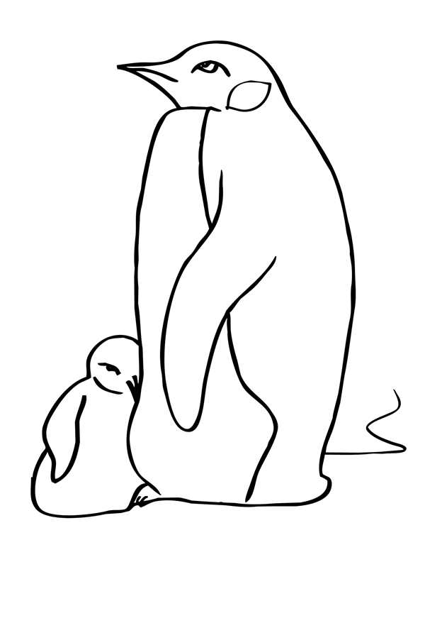 Пингвин рисунок