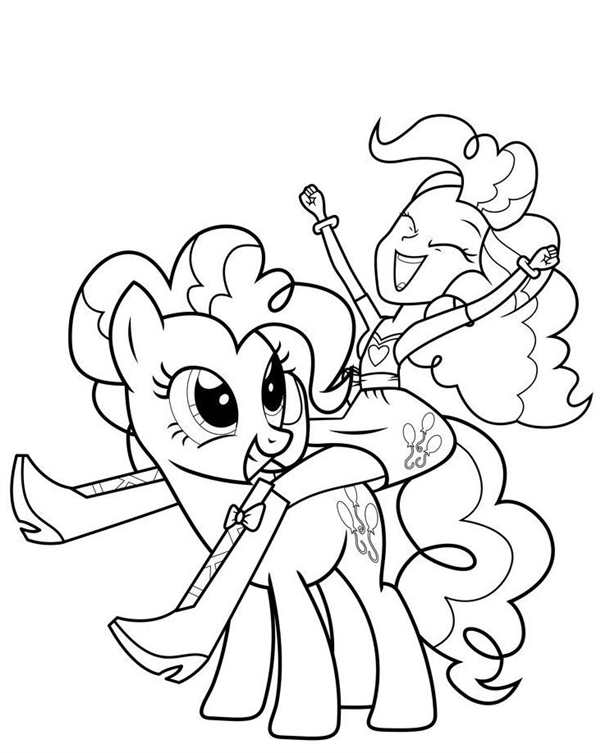 My little Pony раскраска Пинки Пай