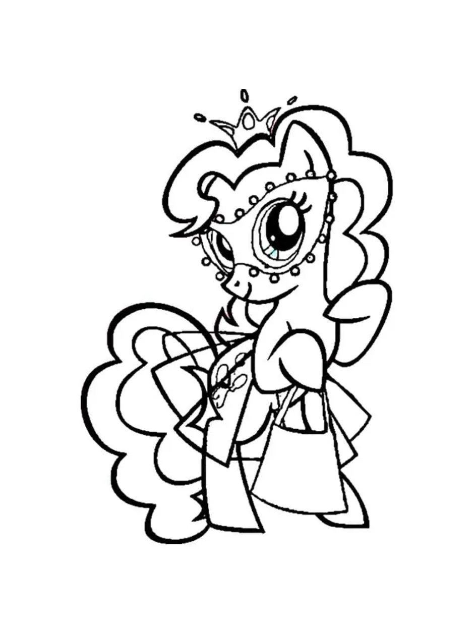 My little Pony раскраска Пинки Пай