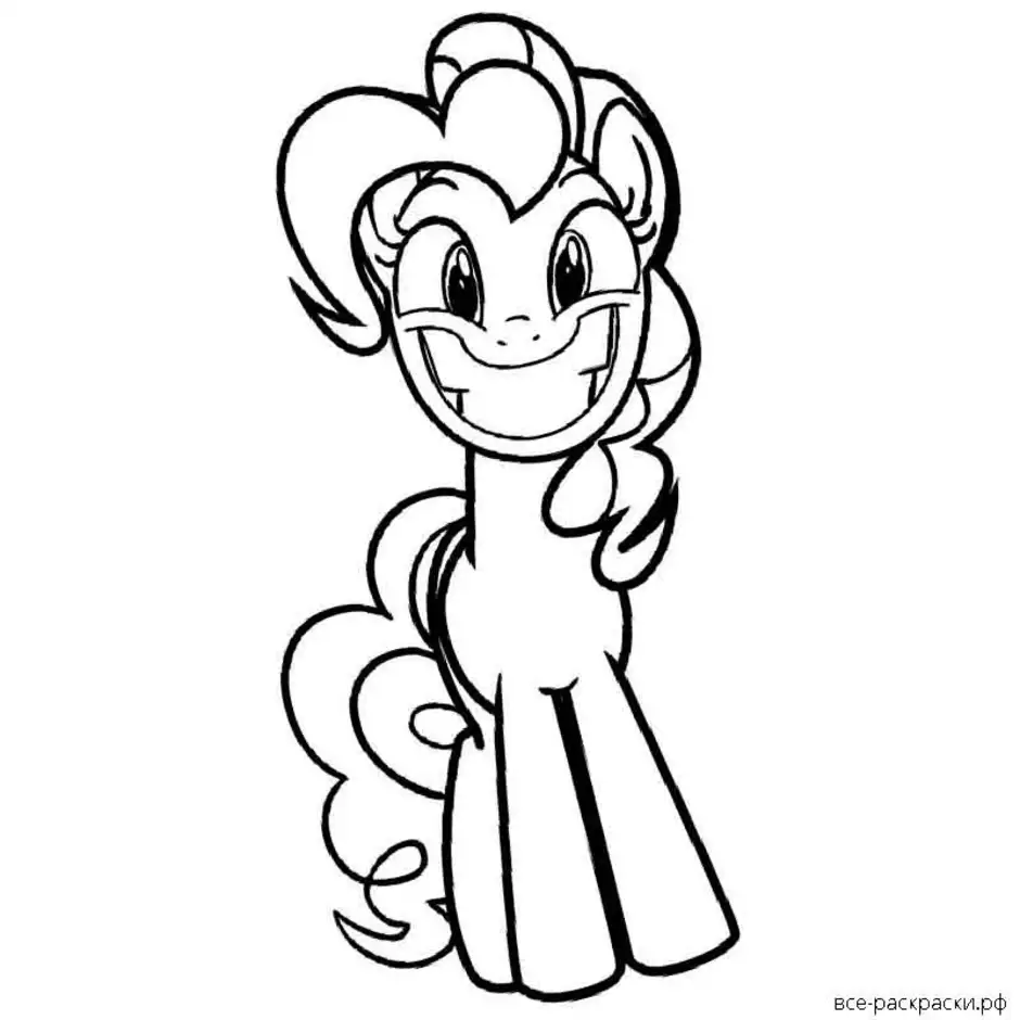 My little Pony раскраска Пинки Пай