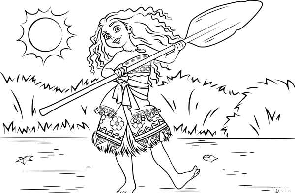 Moana раскраска
