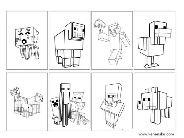 Раскраска Пирога из Minecraft