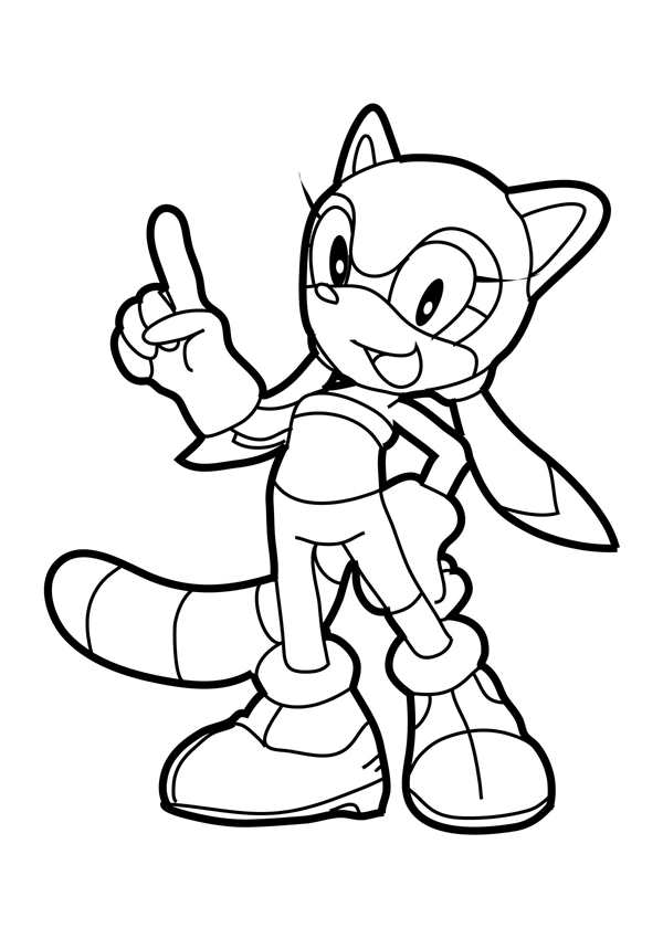 Раскраска Питомцев из Sonic Чао в Цветах