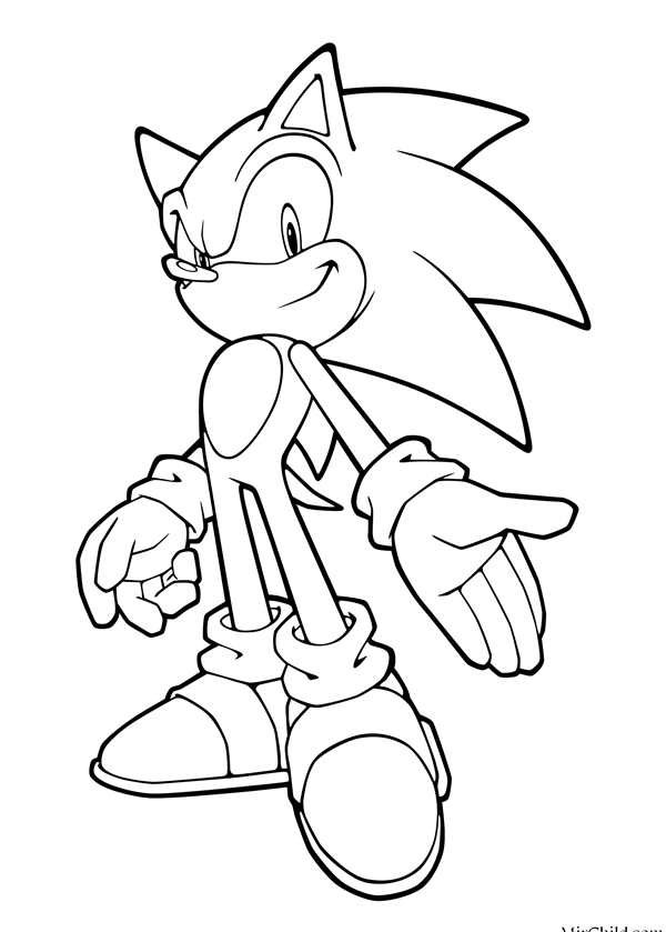 Sonic раскраска
