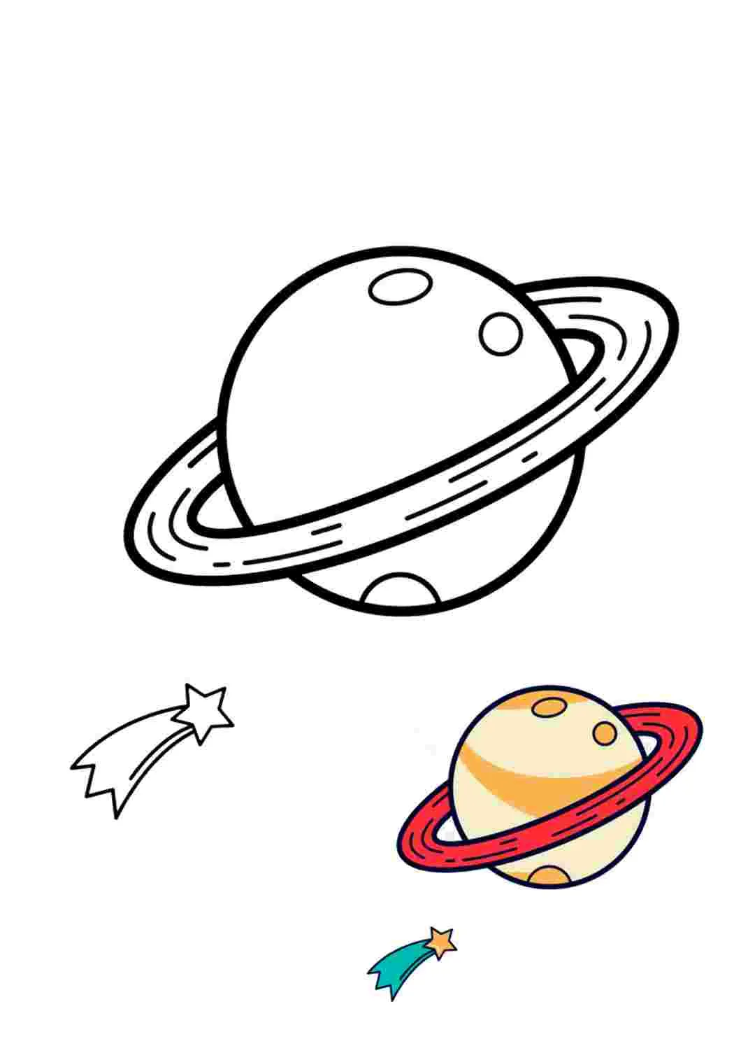 Раскраска космос и планеты для детей