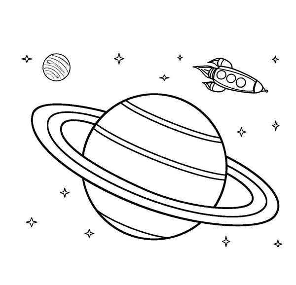 Сатурн Планета раскраска для детей