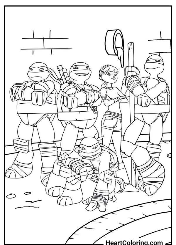 TMNT 2003 раскраска
