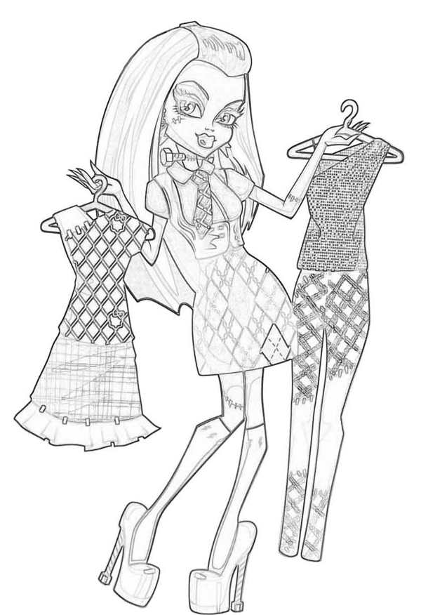 Раскраска по номерам Дракулаура из Monster High