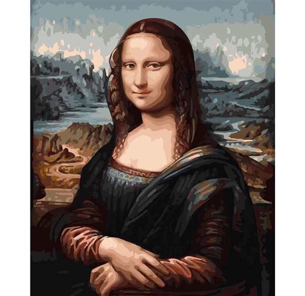 Раскраска по номерам Мona Liza в деталях