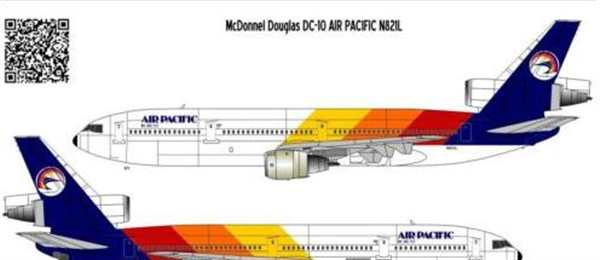 Раскраска по номеру МакДонал Douglas DC10
