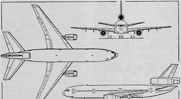 Раскраска по номеру МакДонал Douglas DC10