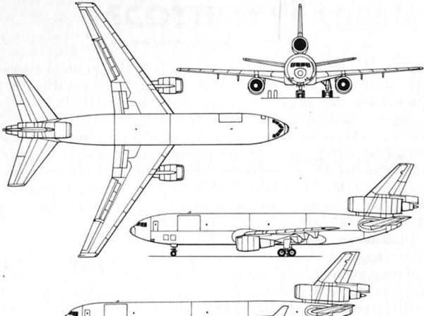 Раскраска по номеру МакДонал Douglas DC10
