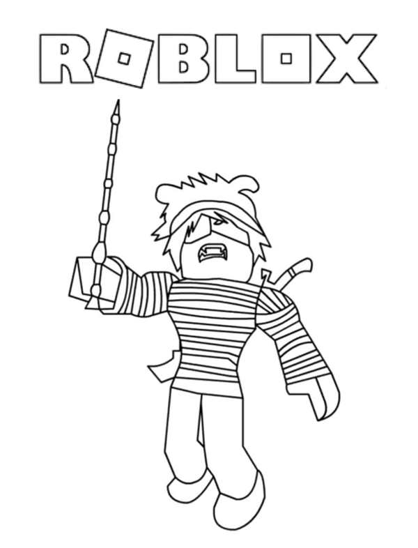 Раскраска Roblox Квин