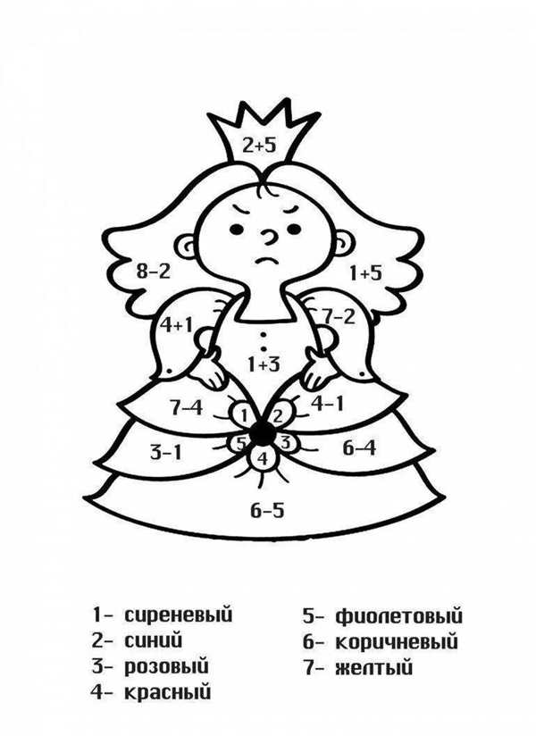 Раскраска математика для дошкольников