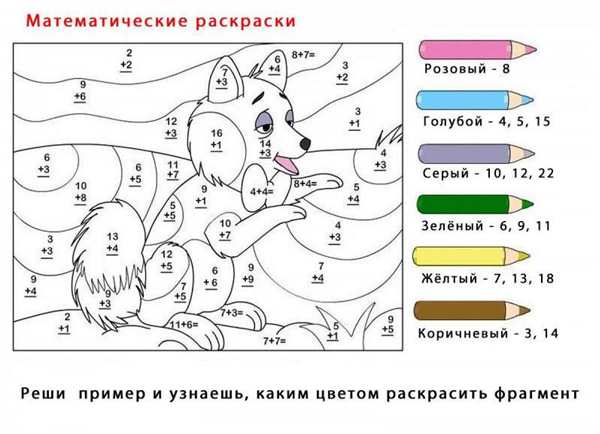 Математические картинки для раскрашивания