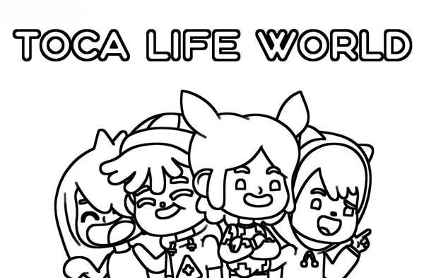 Раскраска из игры toca World