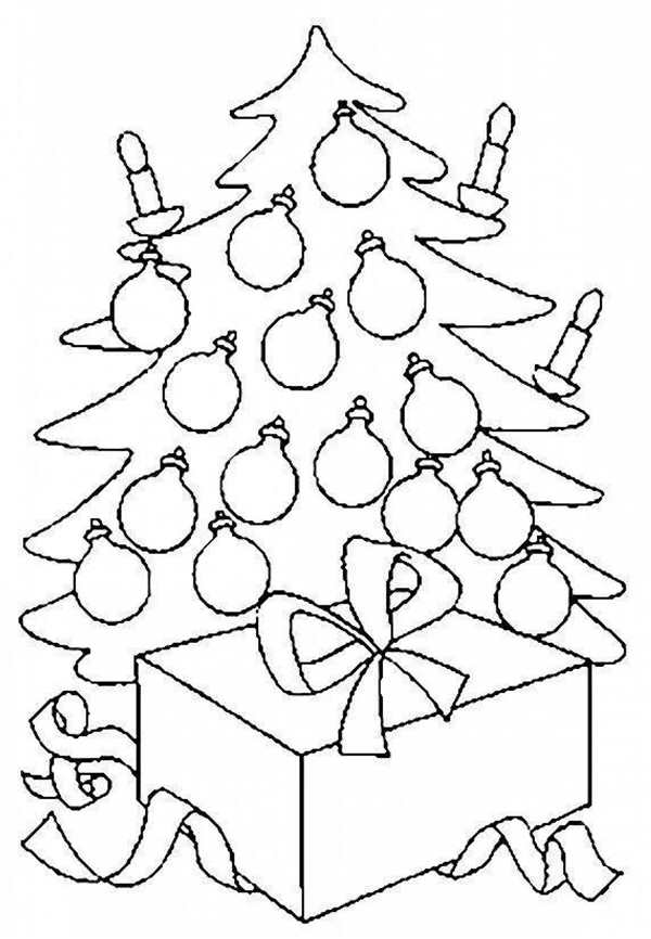 Елка раскраска