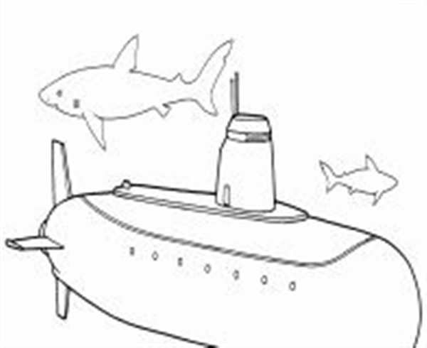 Раскраска Подводная Лодка для Малышей