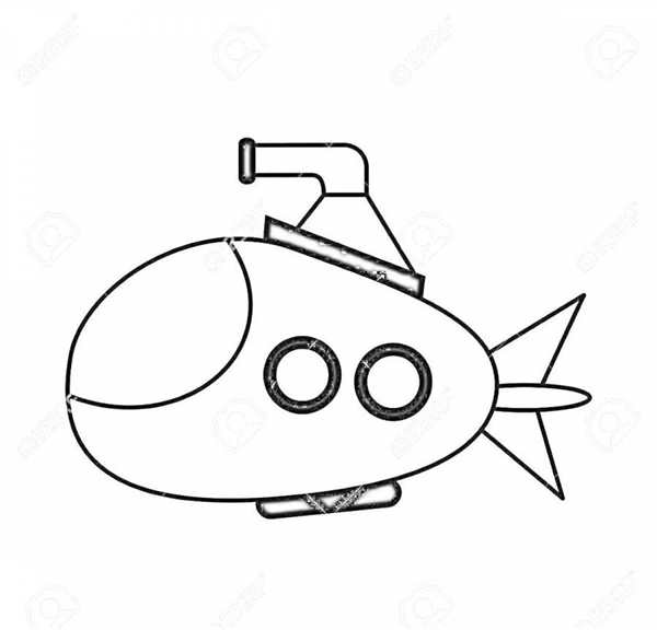 Подводная лодка раскраска
