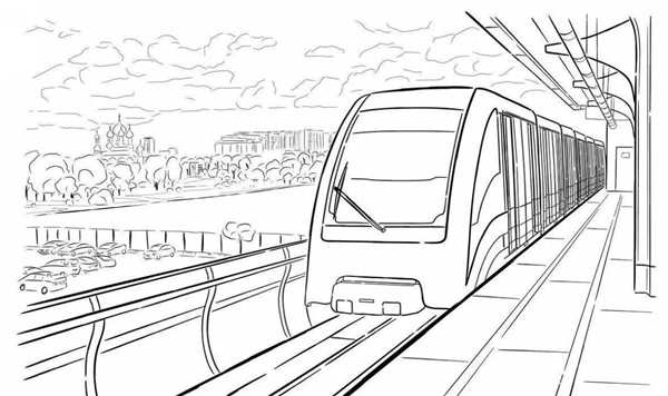 Метро раскраска для детей