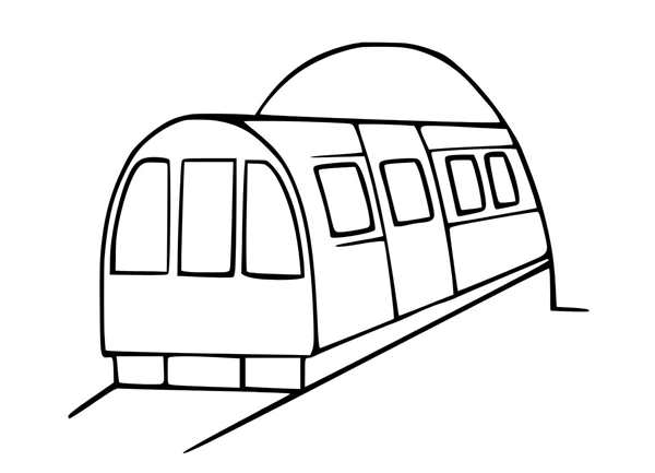 Раскраска поезд метро Яуза