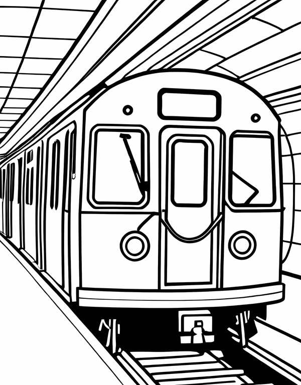 Метро сбоку чб