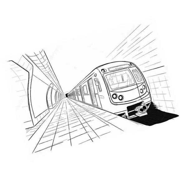 Метро раскраска для детей