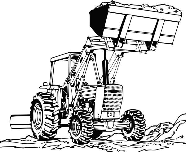 Экскаватор погрузчик JCB раскраска